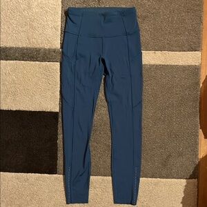 High-Waisted Blue Lululemon Leggings